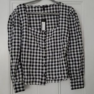 Nastygal gingham blouse